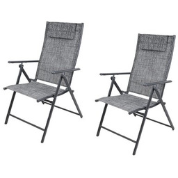 SASKA GARDEN Zestaw krzeseł ogrodowych 1065021 Szary (2