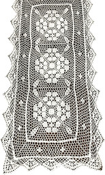 Bieżnik szydełkowy, biały G16-01