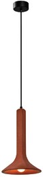 Viokef Lampa wisząca Funnel, beton, czerwony