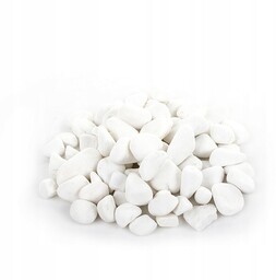 ozdobne białe Kamienie otoczaki Tasos 15-30mm 25kg