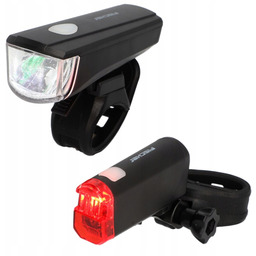 Fischer Lampka Rowerowa Przednia Tylna Zestaw Led