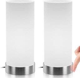 ZESTAW 2x LAMPKA NOCNA STOŁOWA LAMPA PROSTA STOJĄCA