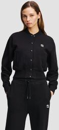 KARL LAGERFELD zarny damski bomber Ikon Patch Buttons