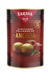 Oliwki SARASA Anchoa pusz. 4200g zielone oliwki nadziewane