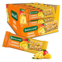 BAKALLAND Baton zbożowy Mango Ananas (25 x 40