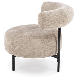 Fotel wypoczynkowy tapicerowany beżowy Hazard