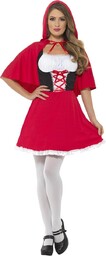 Red Riding Hood Costume, Red, with Short Dress