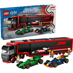 Klocki LEGO City F1 Ciężarówka z bolidami RB20