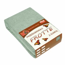 KARO Prześcieradło frotte z gumką 90x200 oliwkowe 013