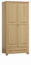Outlet - Szafa drewniana 2D nr1 wieszak/półki S80