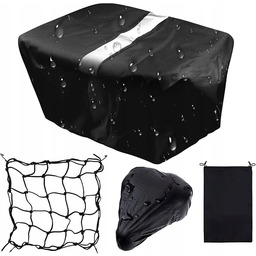 Zestaw Przeciwdeszczowy Pokrowiec Futerał Na Kosz Rowerowy