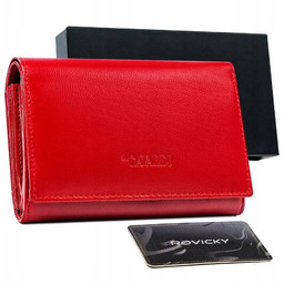 Skórzany portfel damski Cavaldi z ochroną RFID pojemna