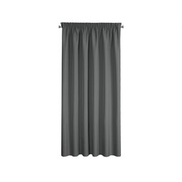 Eurofirany Zasłona 140x175 Rita grafitowa gotowa na taśmie