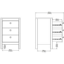 Szafka nocna czarna mat 44 cm Madrid