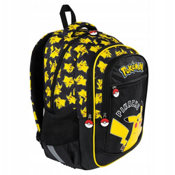 Plecak Szkolny Pokemon Plecak 3-KOMOROWY Pikachu Majewski Klasa