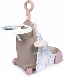 Smoby 7600220374 Baby Nurse Wielofunkcyjna walizka 3w1, łóżeczko