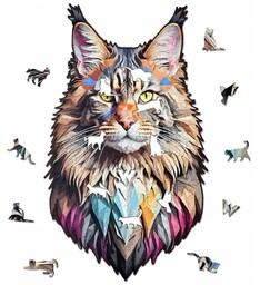 Puzzle Maine Coon Kot 150 elementów trudne Puzzle
