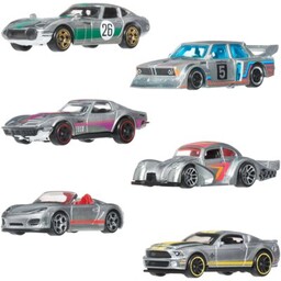 Hot Wheels Zestaw pojazdów Silver Series Zamac JLB26