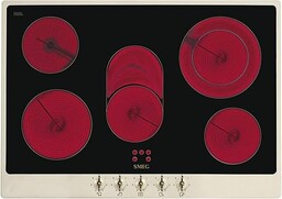 SMEG P875PO COLONIALE płyta ceramiczna, szkło, czarny/kremowy