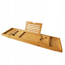 Aquauno Wielofunkcyjna Półka Na Wannę Bambusowa Stolik Taca