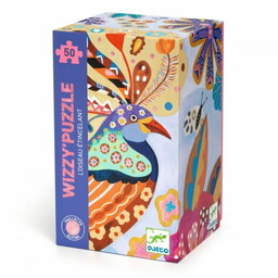 Djeco, puzzle, Wizzy, Egzotyczny Ptak Paw, 50 el.