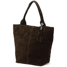 Vera Pelle damska shopperbag skóra naturalna zamszowa torebka