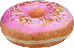 Donut Doughnut poduszka okrągła z glazurą i postrzępioną