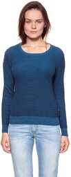 Wrangler, Sweter damski, Two Tone Knit Navy W81081P35,