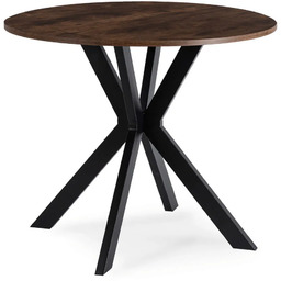 Edinos Okrągły stolik nowoczesny dąb rustykalny + czarny