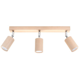 Plafon BERG 3 naturalne drewno SL.0703 - Sollux