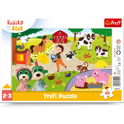 Puzzle ramkowe Bobaski i Miś 15 dużych elementów
