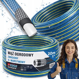 Wąż Ogrodowy Zbrojony 1" Cal Zwijany 20M 4