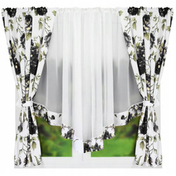 Firana Gotowa Woal 400x160 Firana Kolorowa Zasłona