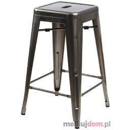 Hoker PARIS 75 cm inspirowany Tolix Metaliczny