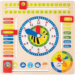 small foot 4768 tablica do nauki "data, zegar