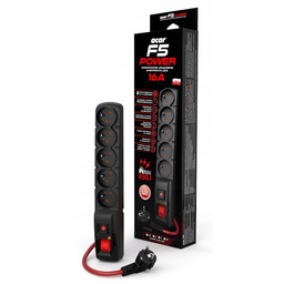 Listwa zasilająca Acar F5 Power 10m czarna