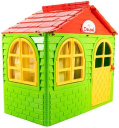 domek dla dzieci Doloni 69x129 cm czerwono-zielony