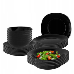 Serwis obiadowy talerze miski Altom Design Black Harmony