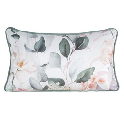 Eurofirany Poduszka dekoracyjna 45x30 Juliet Premium biała zielona