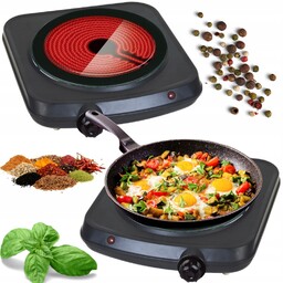 Kuchenka Elektryczna Jednopalnikowa Turystyczna Na Prąd Mocna Przenośna