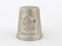 Naparstek metalowy - Polska (żubr)