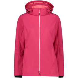 CMP damska kurtka Softshell z odpinanym kapturem, Fuxia,