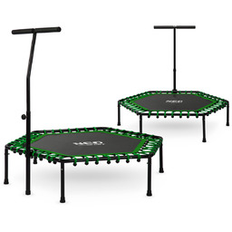 Neo-Sport, Trampolina fitness z uchwytem, zielona, 127 cm
