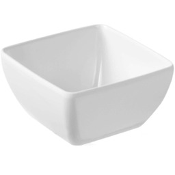 Miska kwadratowa z melaminy do żywności biała 13x13cm