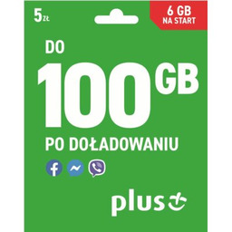 PLUS Pakiet startowy Internet 6 GB 5zł