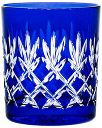Szklanki kryształowe do whisky wody kobalt 6 sztuk