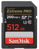 SANDISK SDXC 512GB Extreme Pro 200/140MB/s Karta pamięci