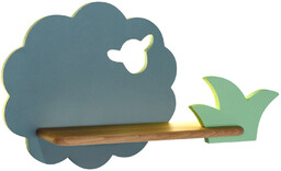 Lumes Szaro-zielony kinkiet ścienny owieczka - K009 N4-R91