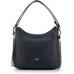 Damska torba plecak ze skóry ekologicznej granatowa