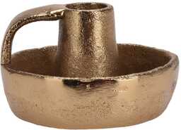 Świecznik aluminiowy złoty 10x6 cm